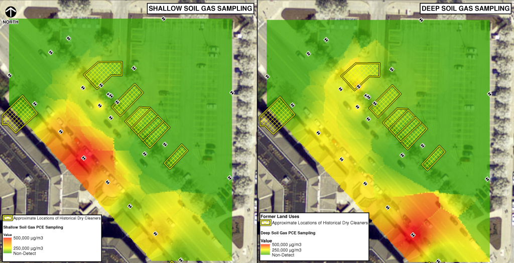 Example of soil gas mapping