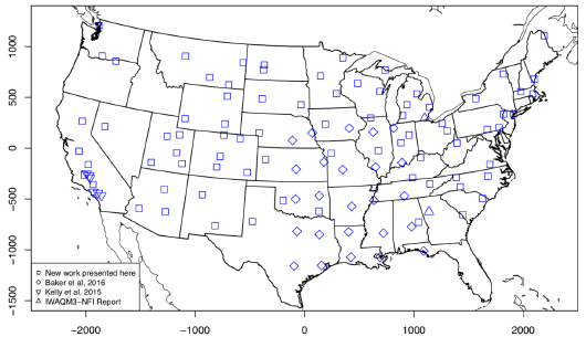 Locations of hypothetical sources. Source: U.S. EPA Final MERPs Guidance